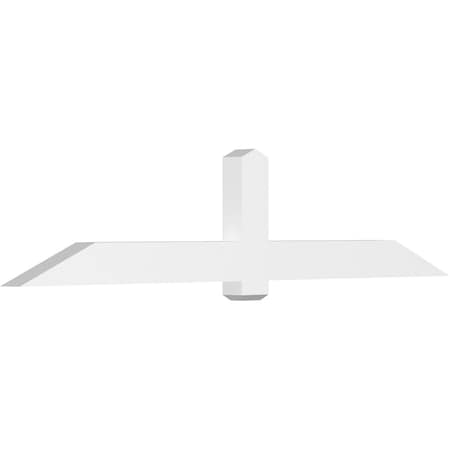 Ekena Millwork Eugene Architectural Grade PVC Gable Bracket, 96"W x 20"H x 4"D x 6"F, 5/12 Pitch GBP096X20X0406EUG00